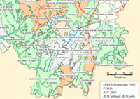Carte des Petites régions naturelles de Bourgogne. DIren Bourgogne 2003 en grand format (nouvelle fenêtre)