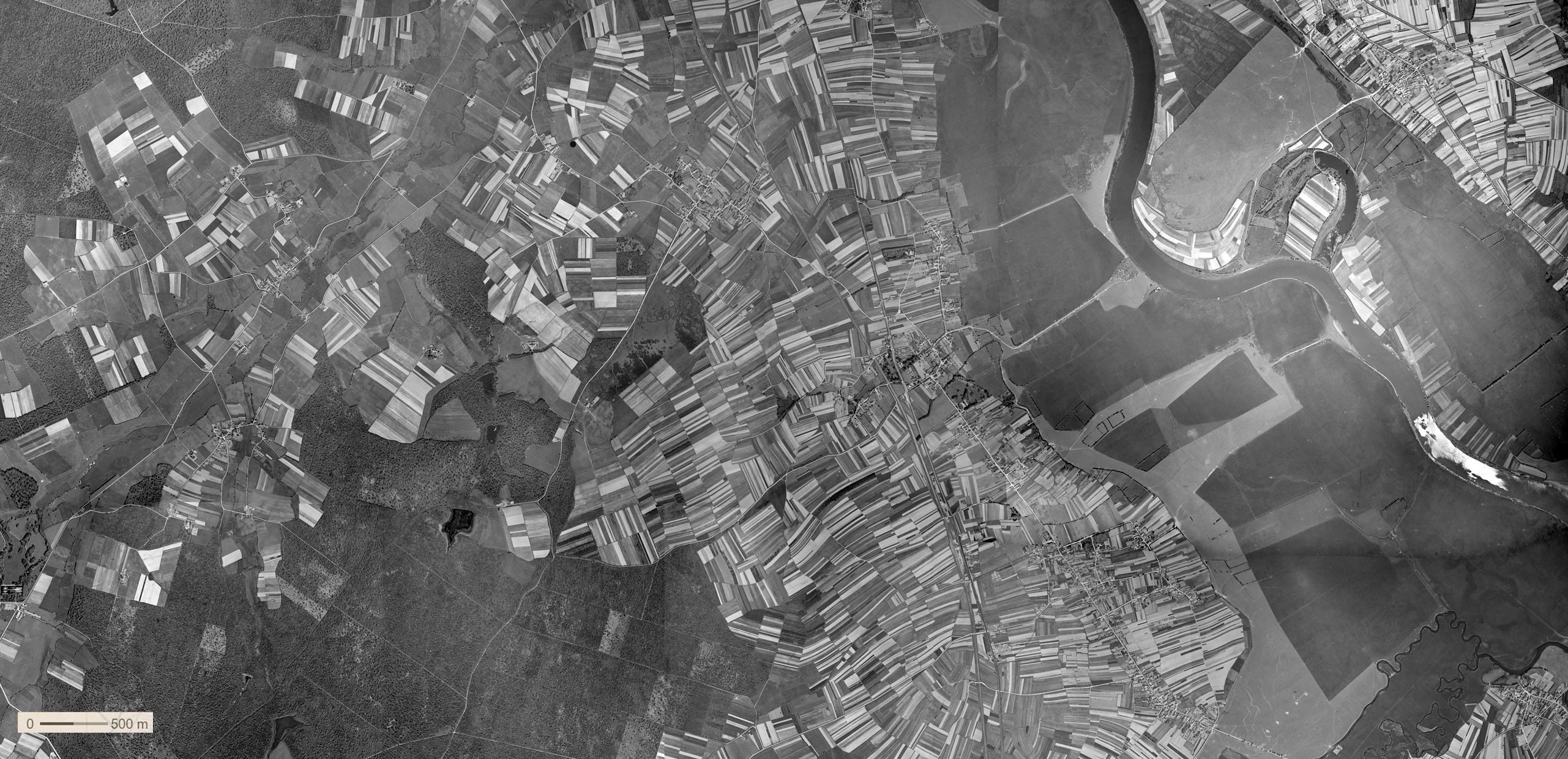 Val de Saône photo aérienne 1953  en grand format (nouvelle fenêtre)