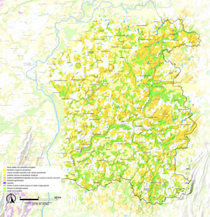 Bresse Bourguignonne carte agriculture en grand format (nouvelle fenêtre)