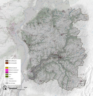 Bresse Bourguignonne carte urbanisme en grand format (nouvelle fenêtre)