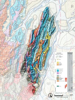 Côte Mâconnaise carte géologique en grand format (nouvelle fenêtre)