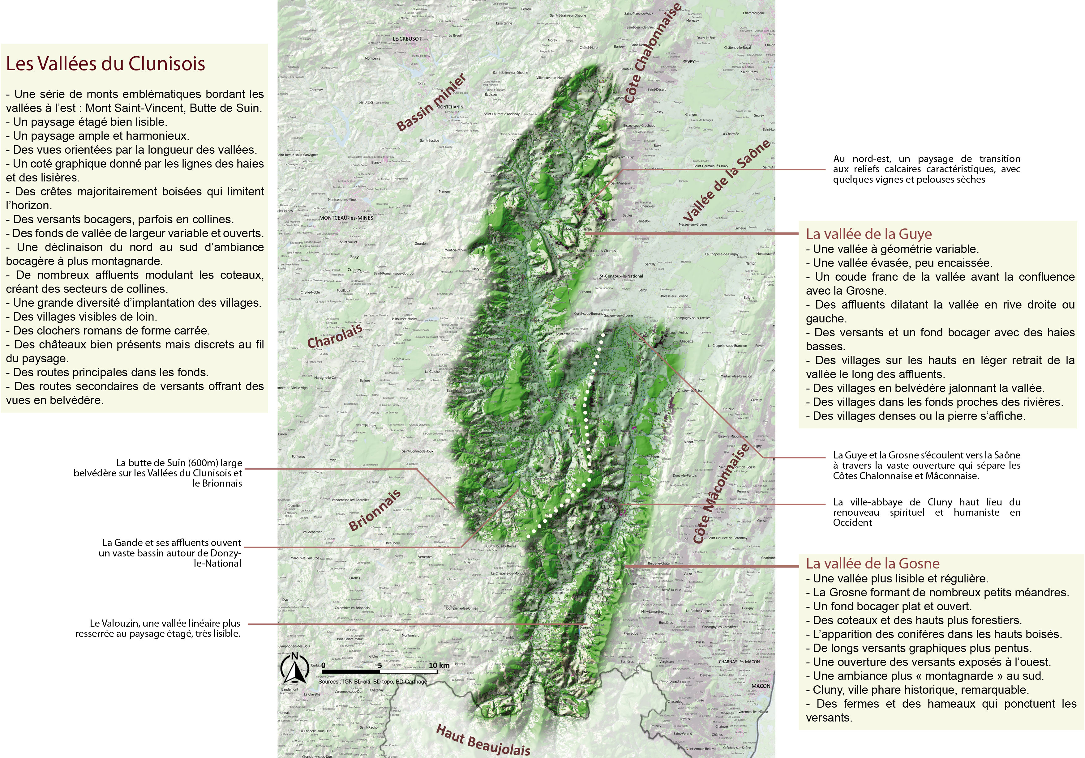 Vallées du Clunisois carte unité légendée en grand format (nouvelle fenêtre)