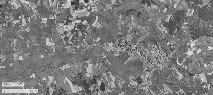Brionnais - photographie aérienne 1950-1960 en grand format (nouvelle fenêtre)