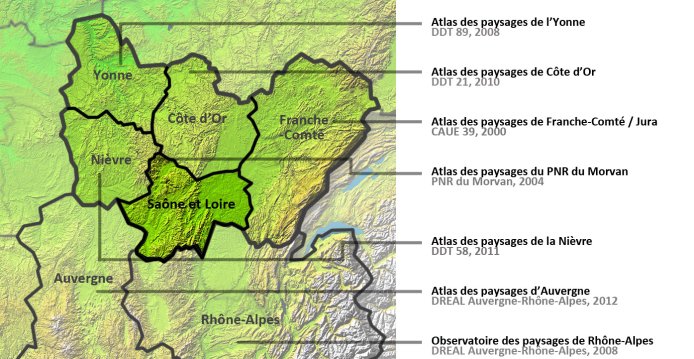 Les atlas de paysage voisins de la Saône-et-Loire en grand format (nouvelle fenêtre)