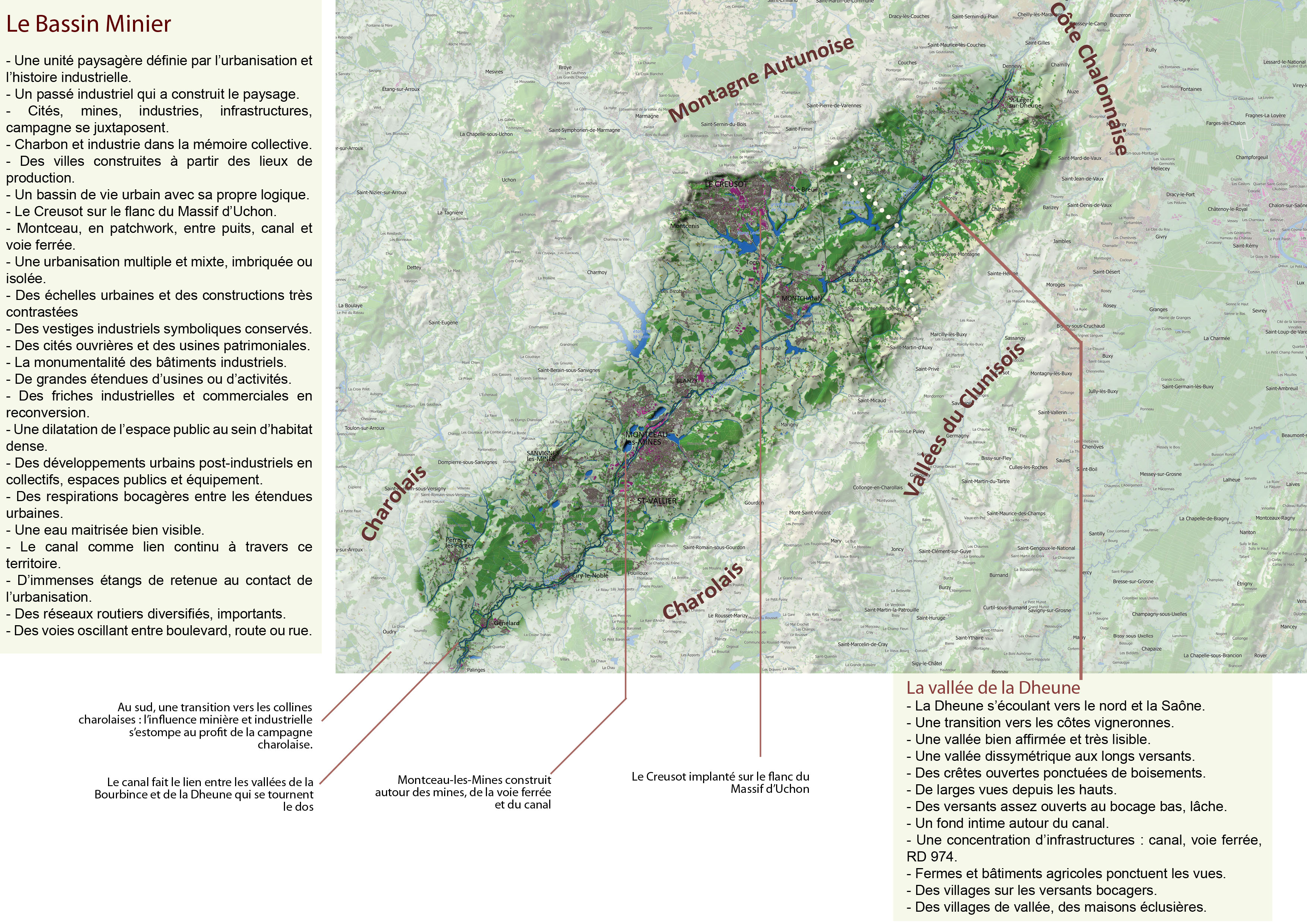 Bassin Minier carte unité légendée