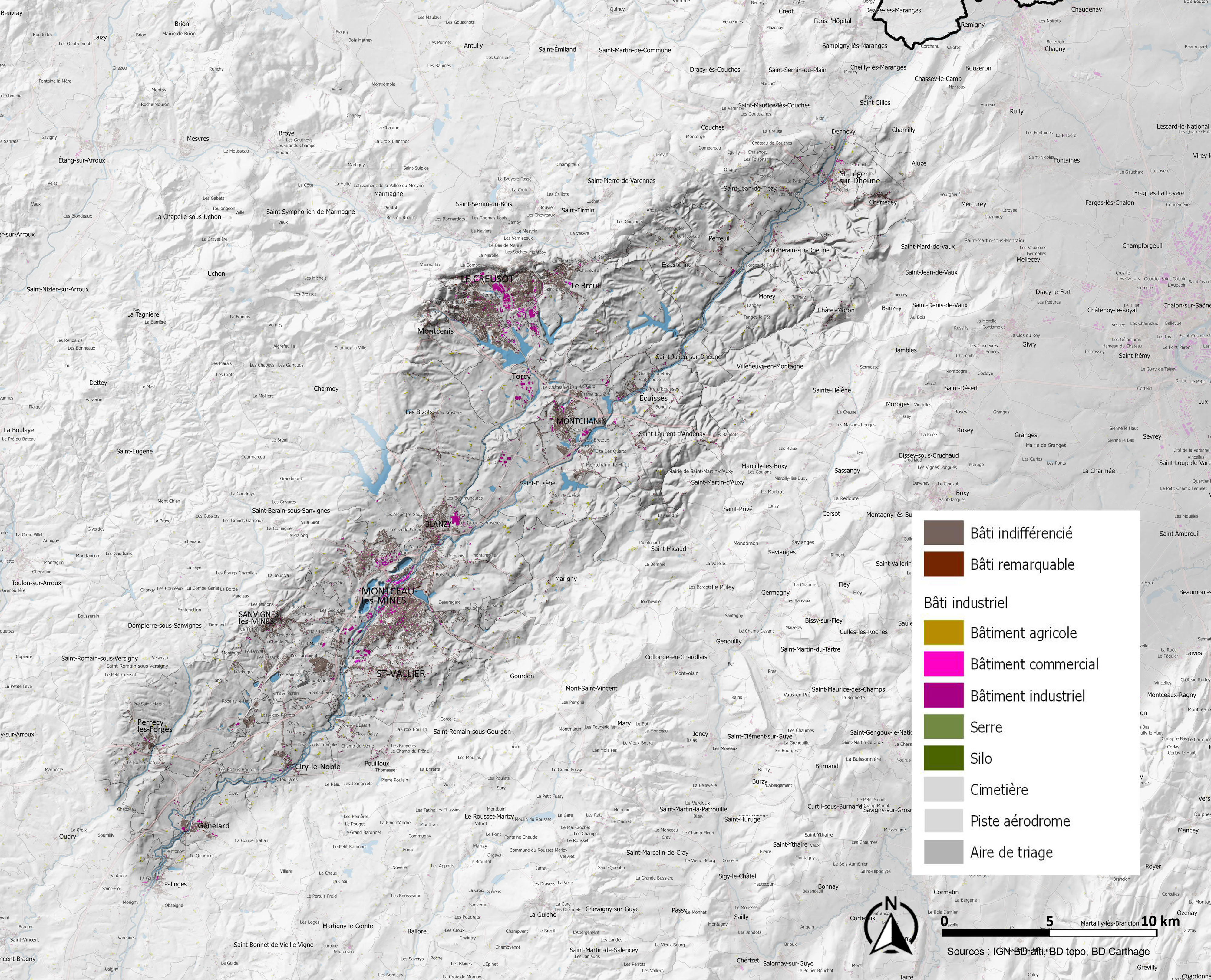 Bassin Minier carte urbanisation