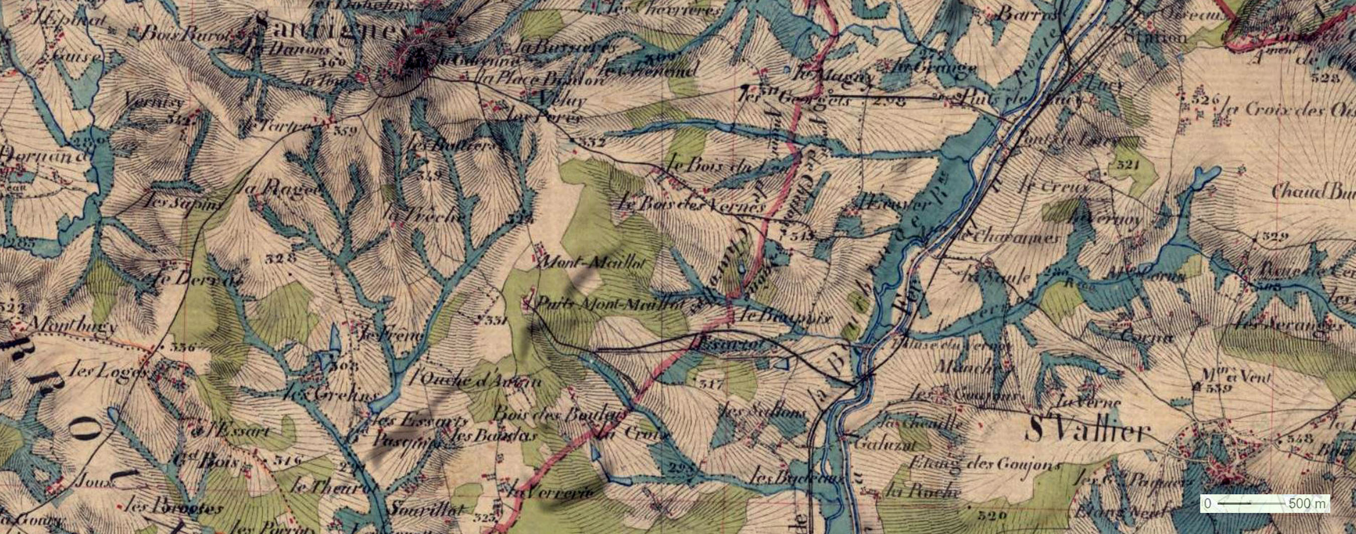 Bassin Minier carte d’Etat-Major 1861