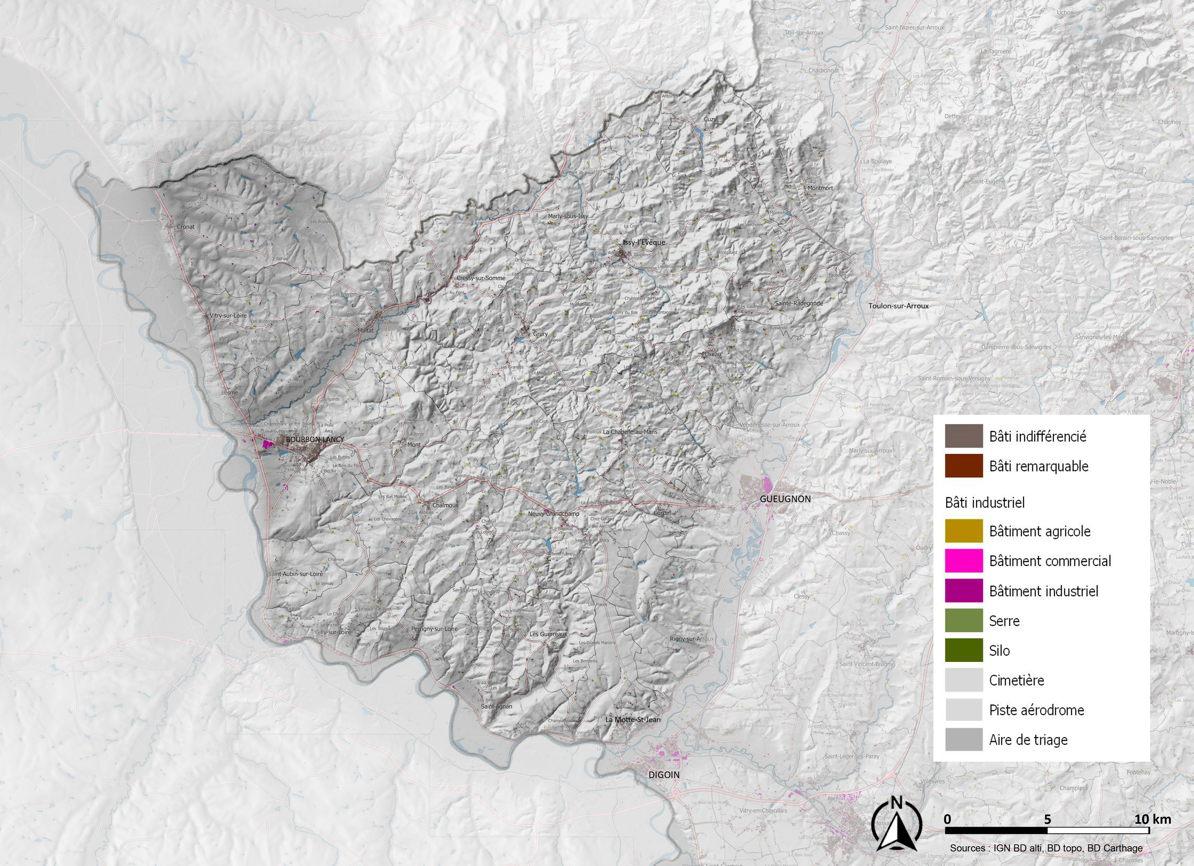 Collines du Bourbonnais carte urbanisme