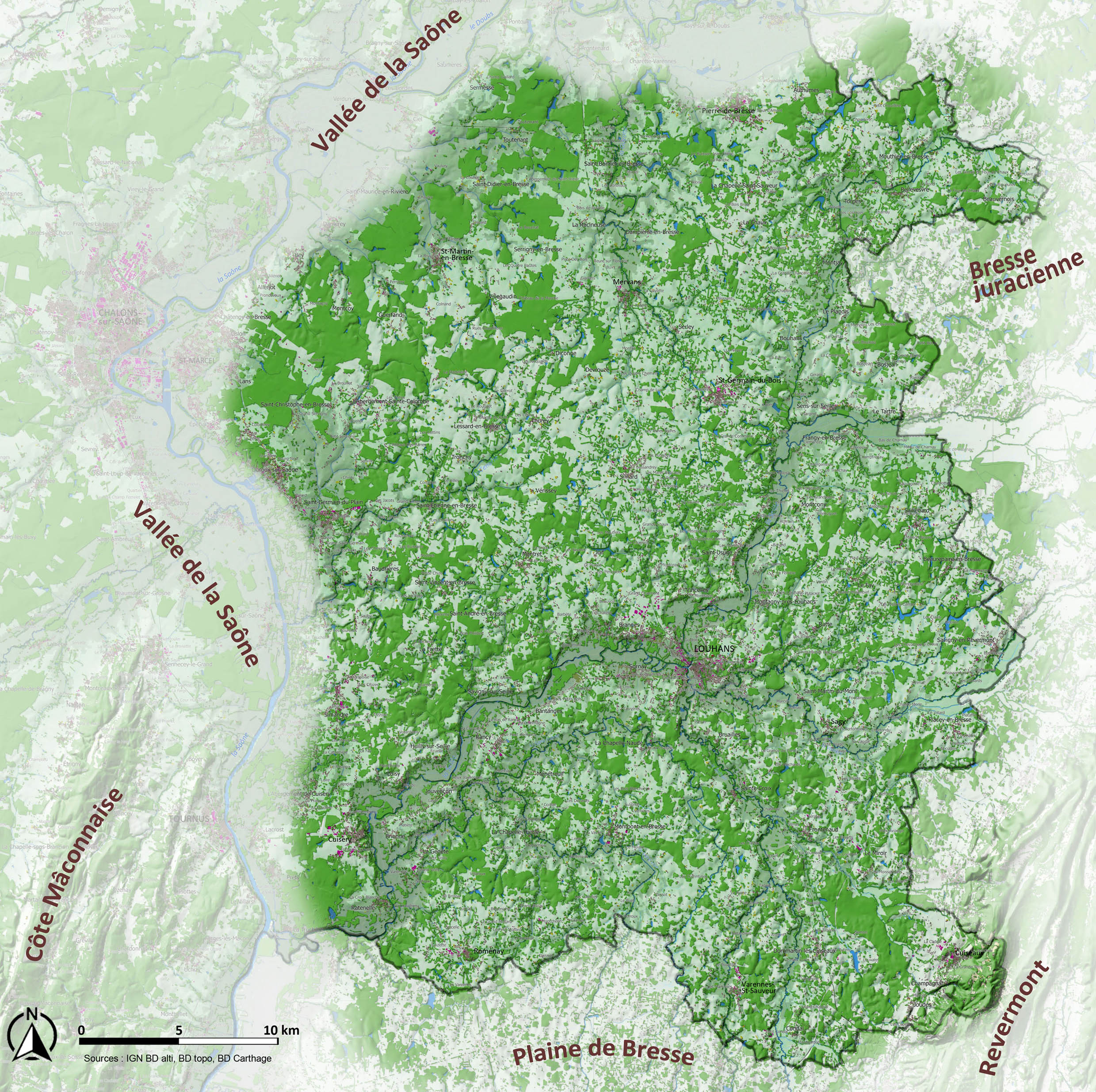 Bresse Bourguignonne carte unité Bresse Bourguignonne carte unité