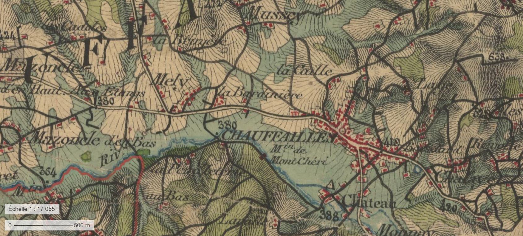 Brionnais carte d’Etat-Major 1860