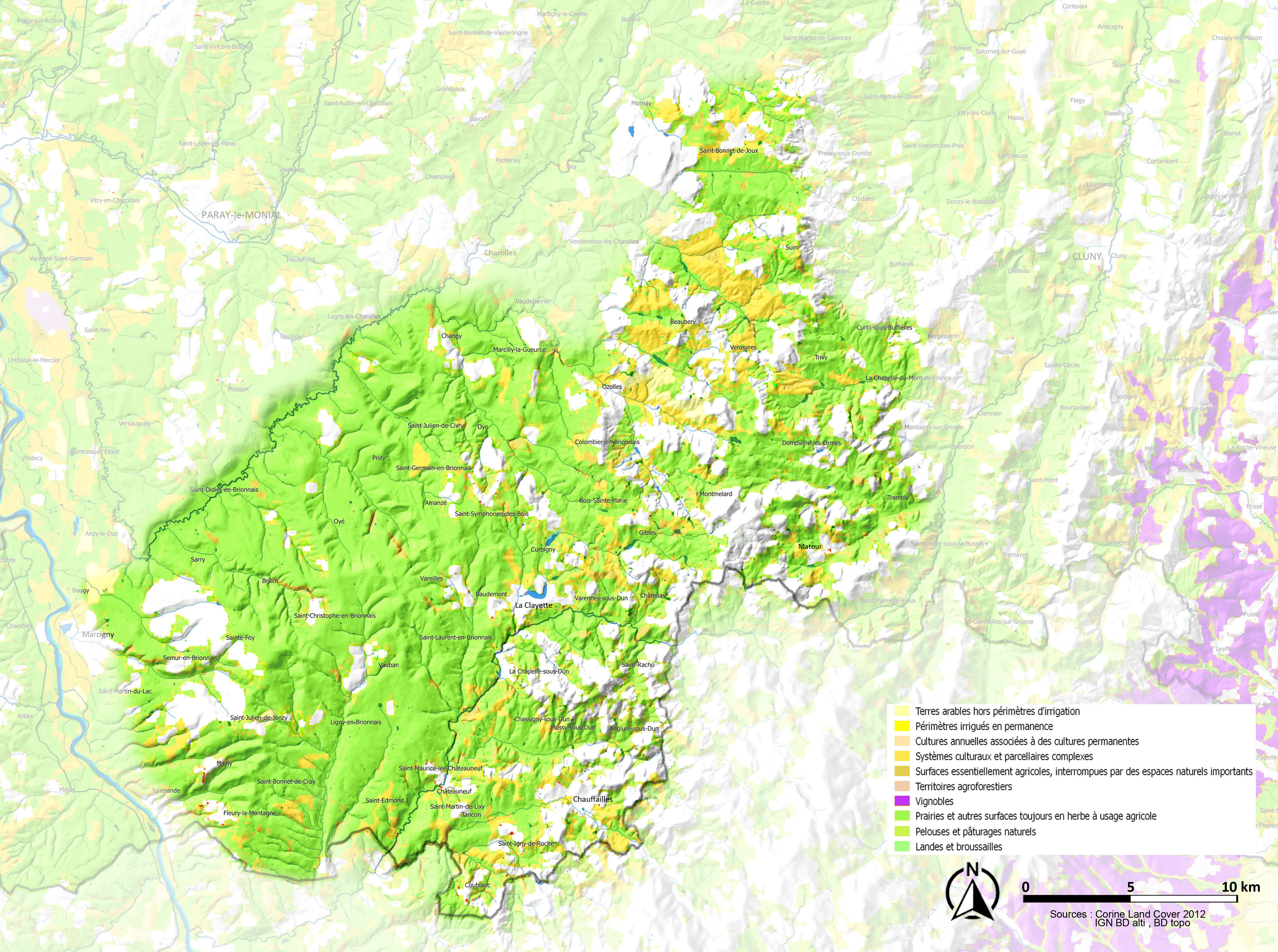 Brionnais carte agriculture