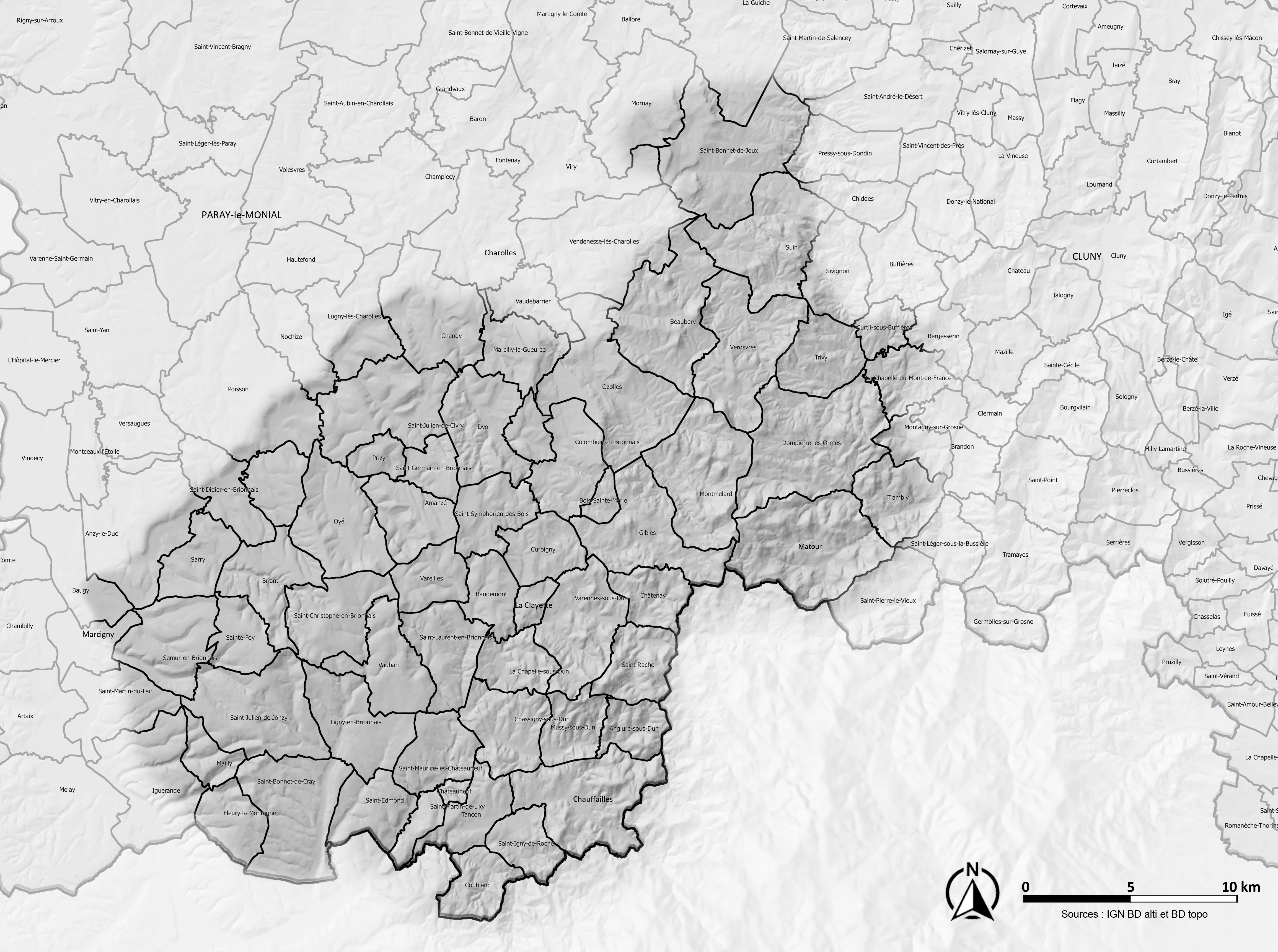 Les communes du Brionnais