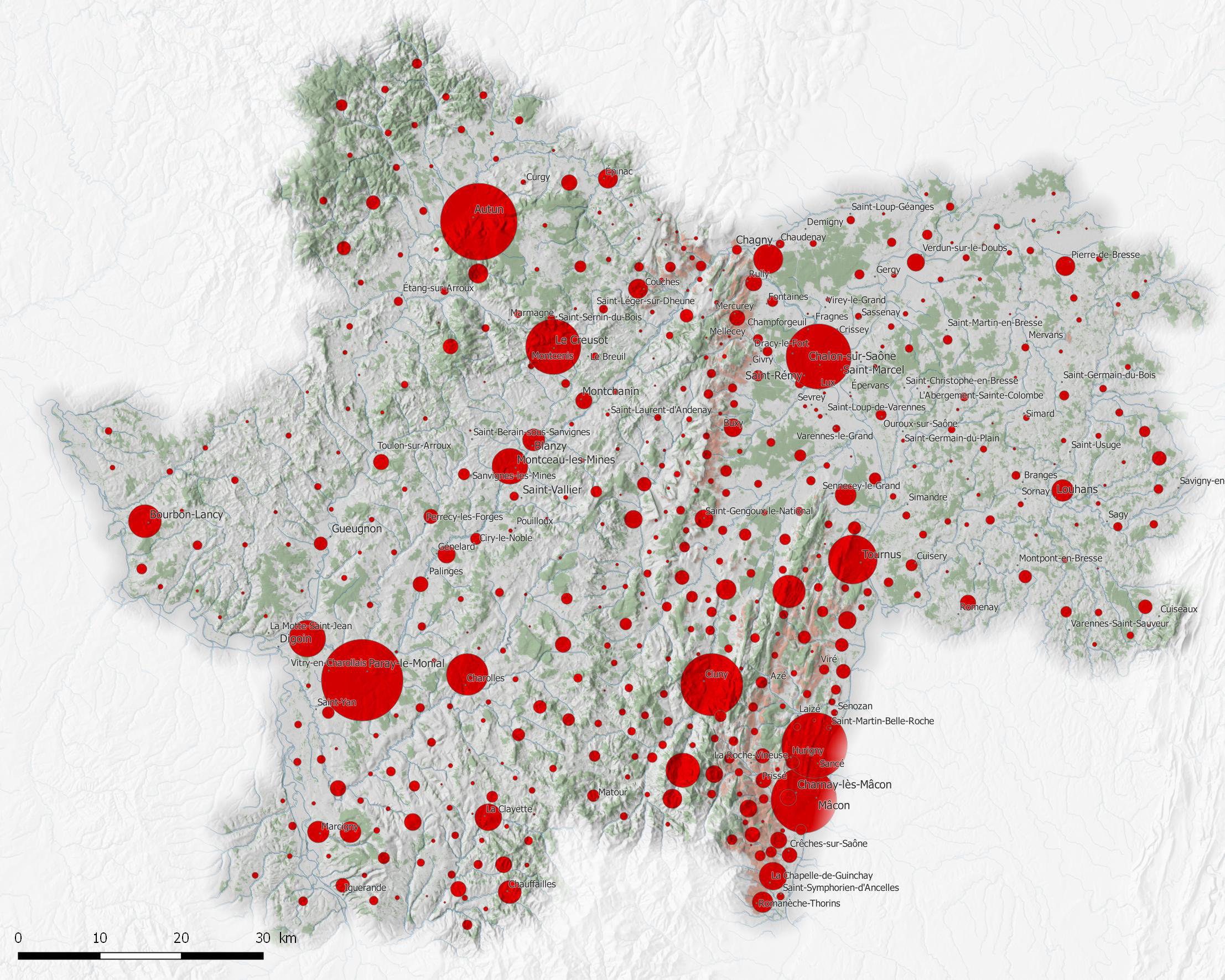 Nombre de cartes postales anciennes par communes de Saône-et-Loire Site Internet des Archives départementales de Saône-et-Loire, 2017