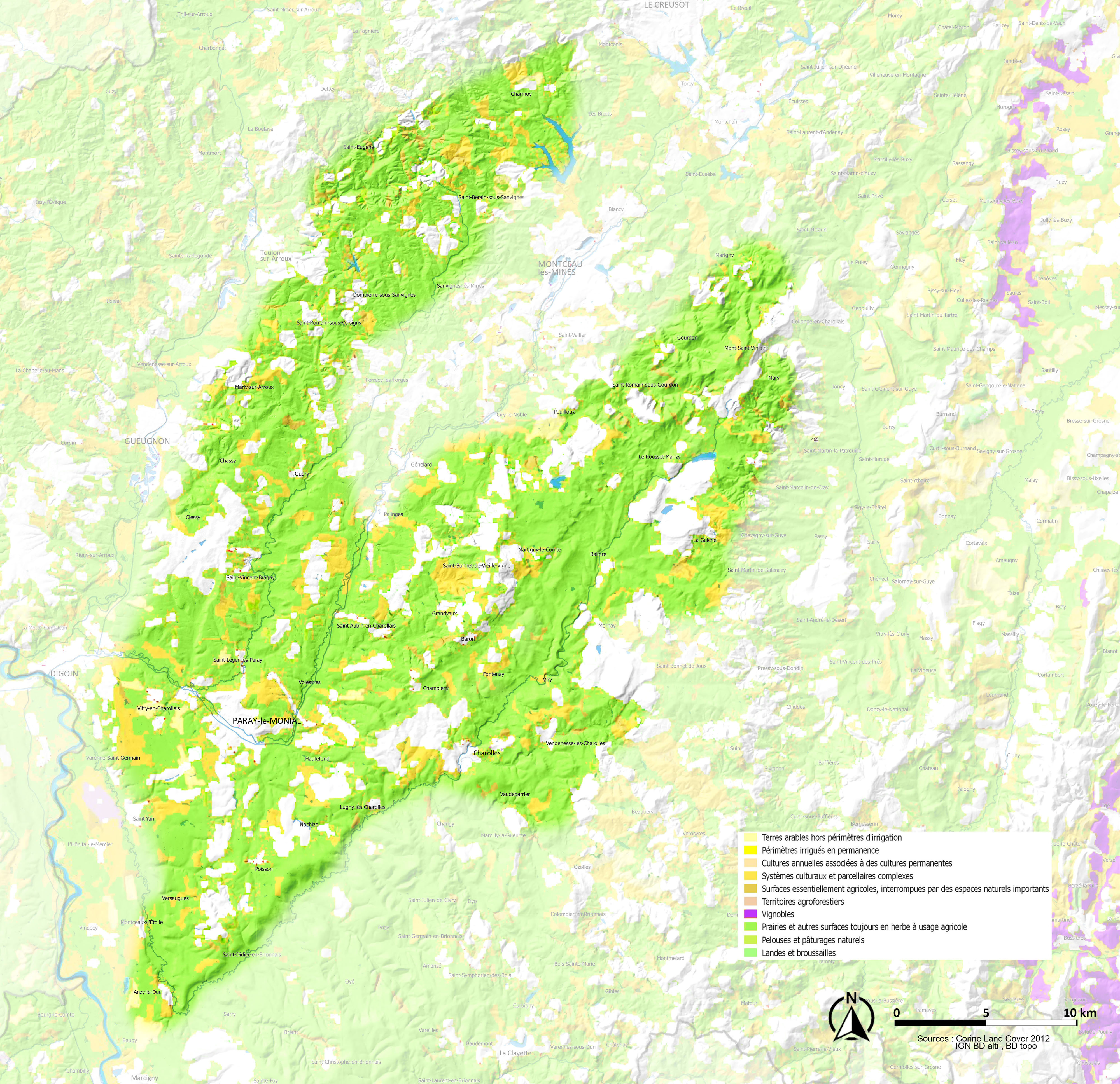 Charolais carte agriculture
