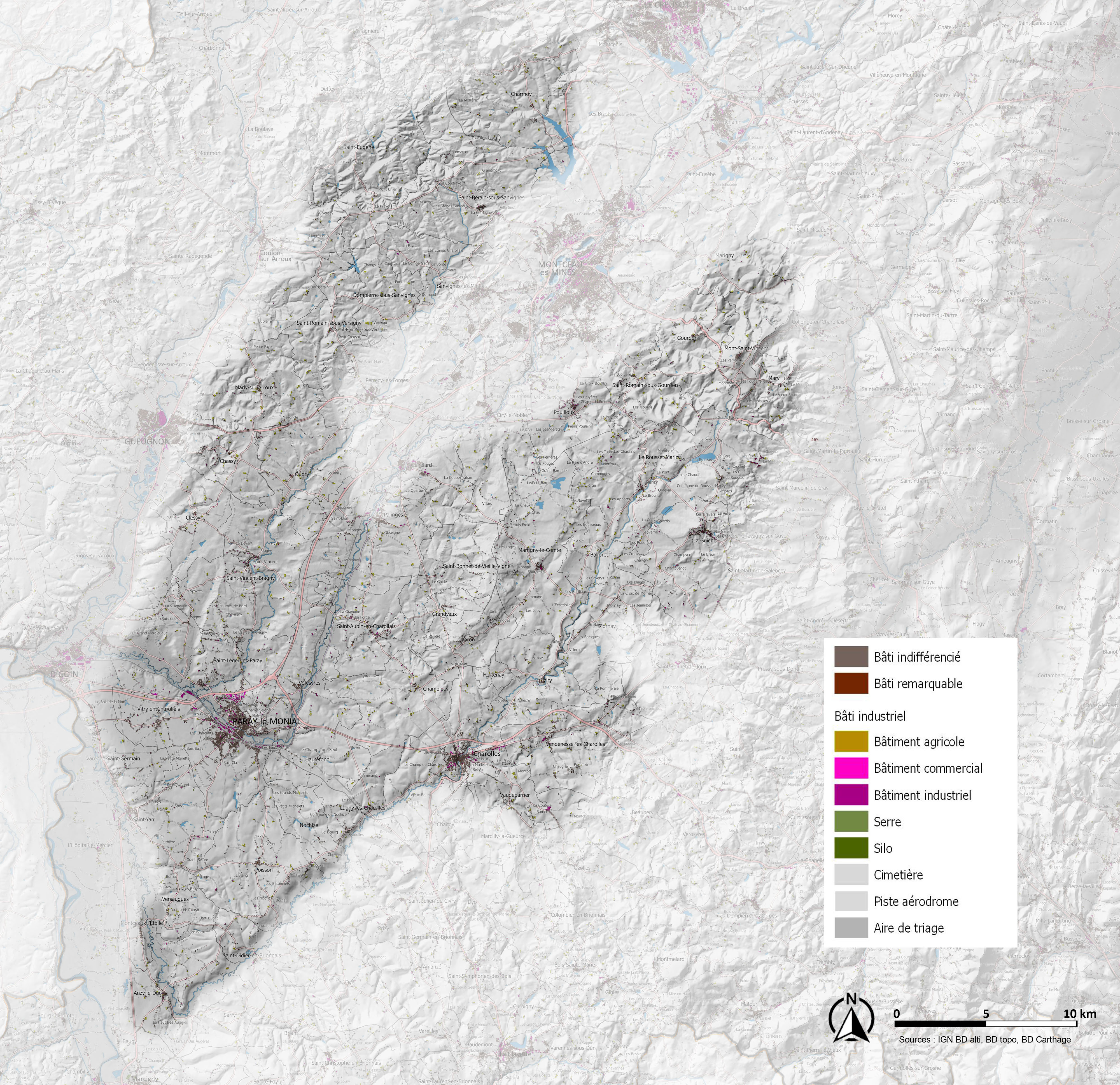 Charolais carte urbanisation