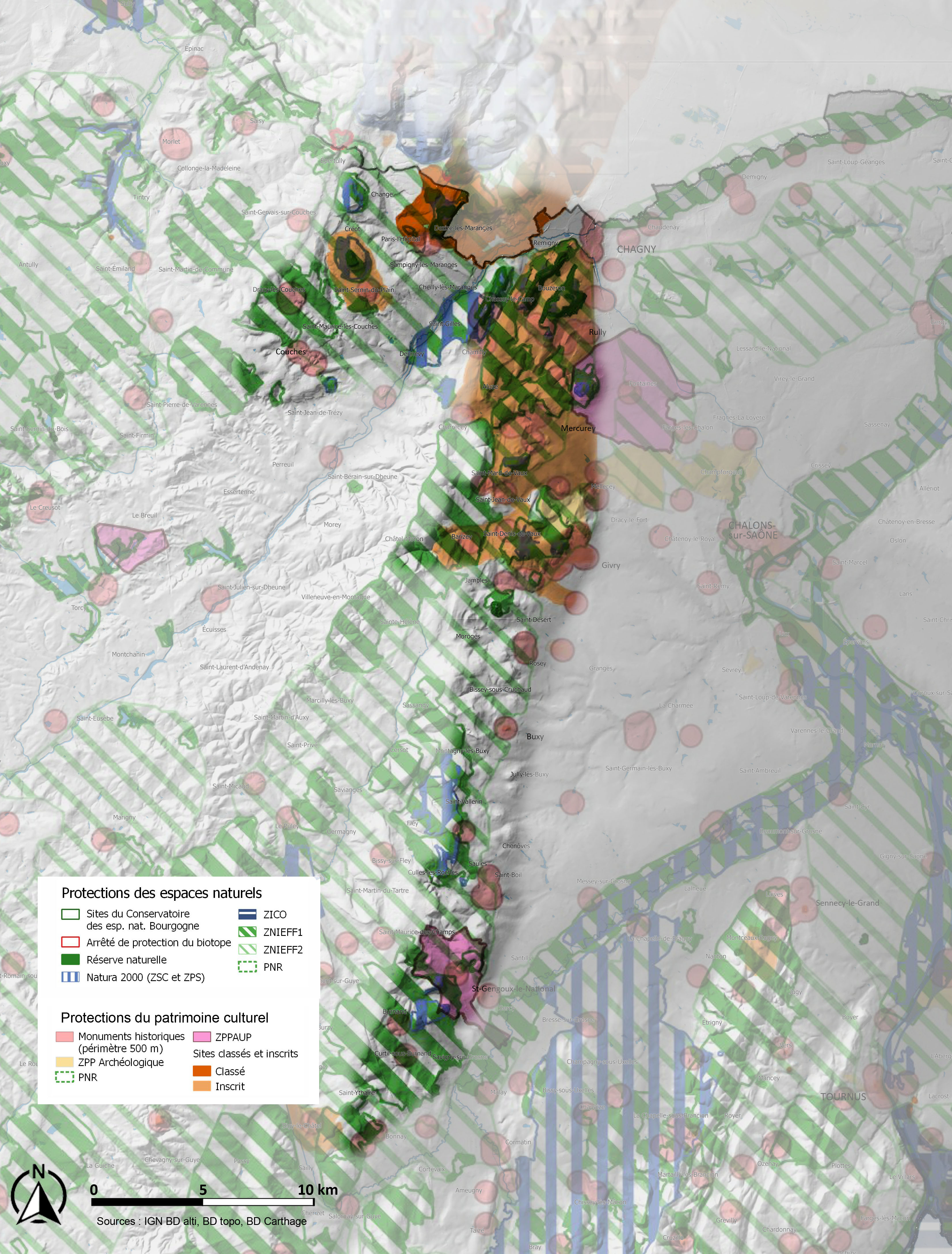 Côte Chalonnaise carte patrimoine