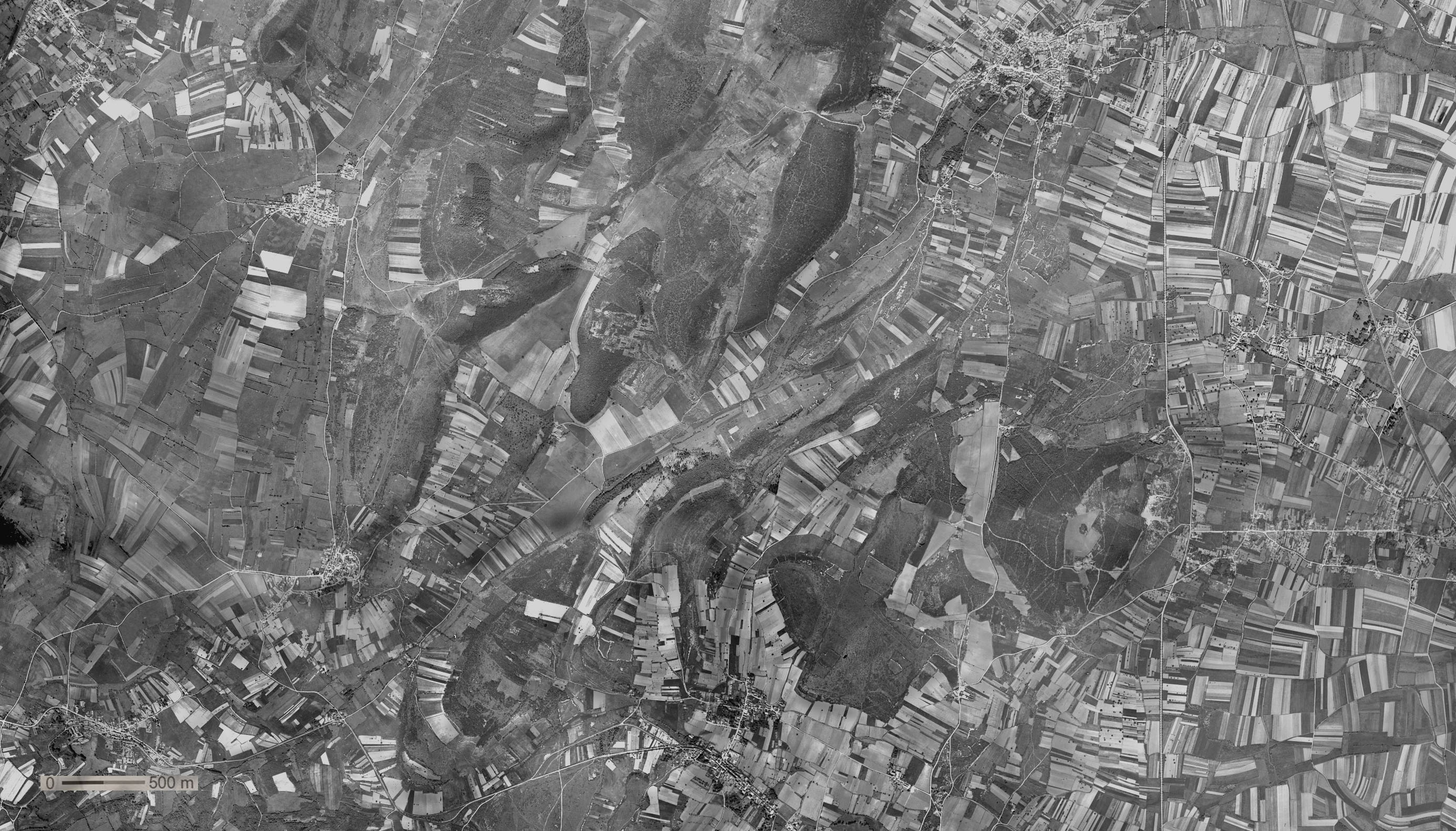 Côte Chalonnaise photographie aérienne 1953