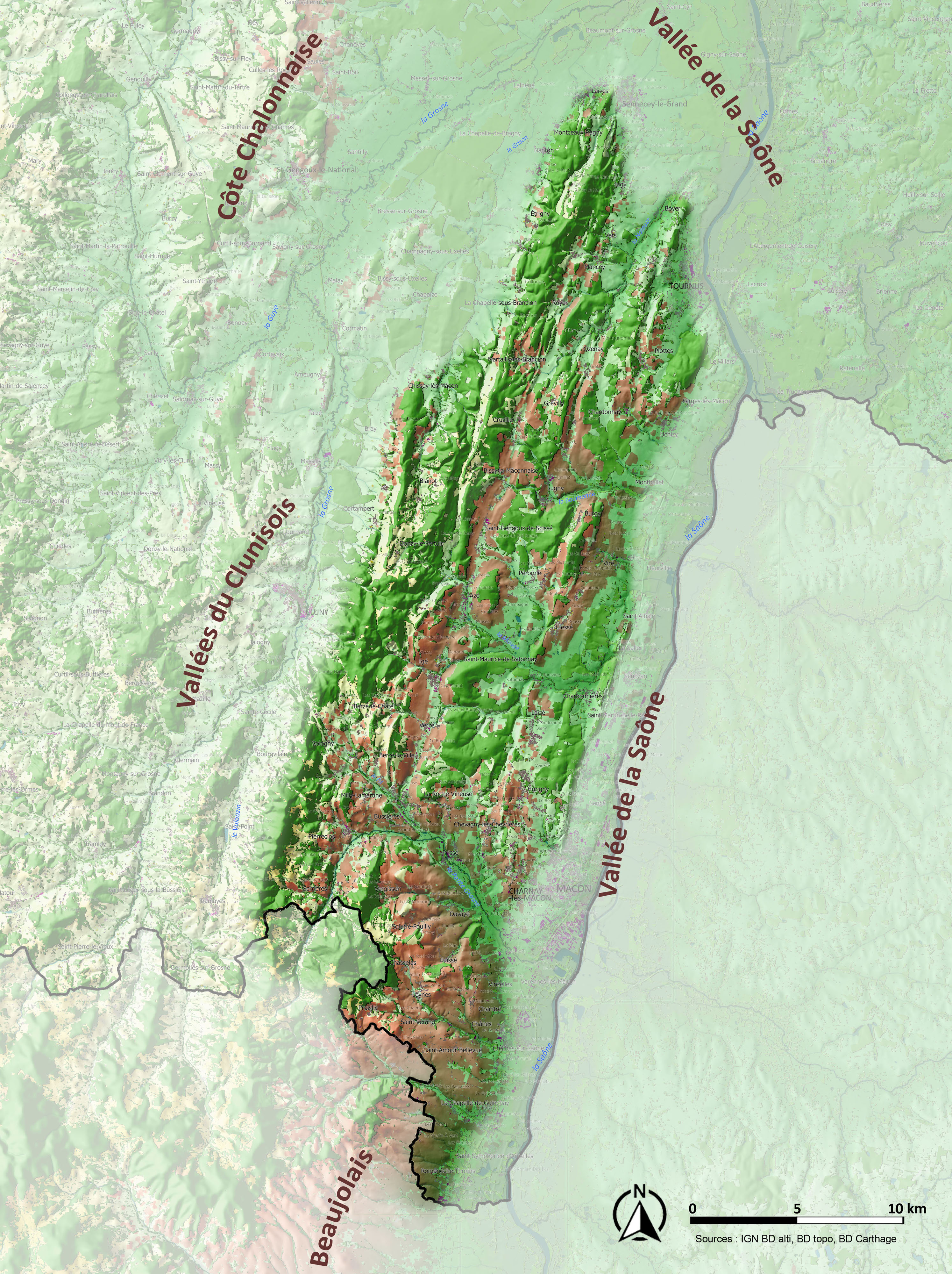 Côte Mâconnaise carte unité