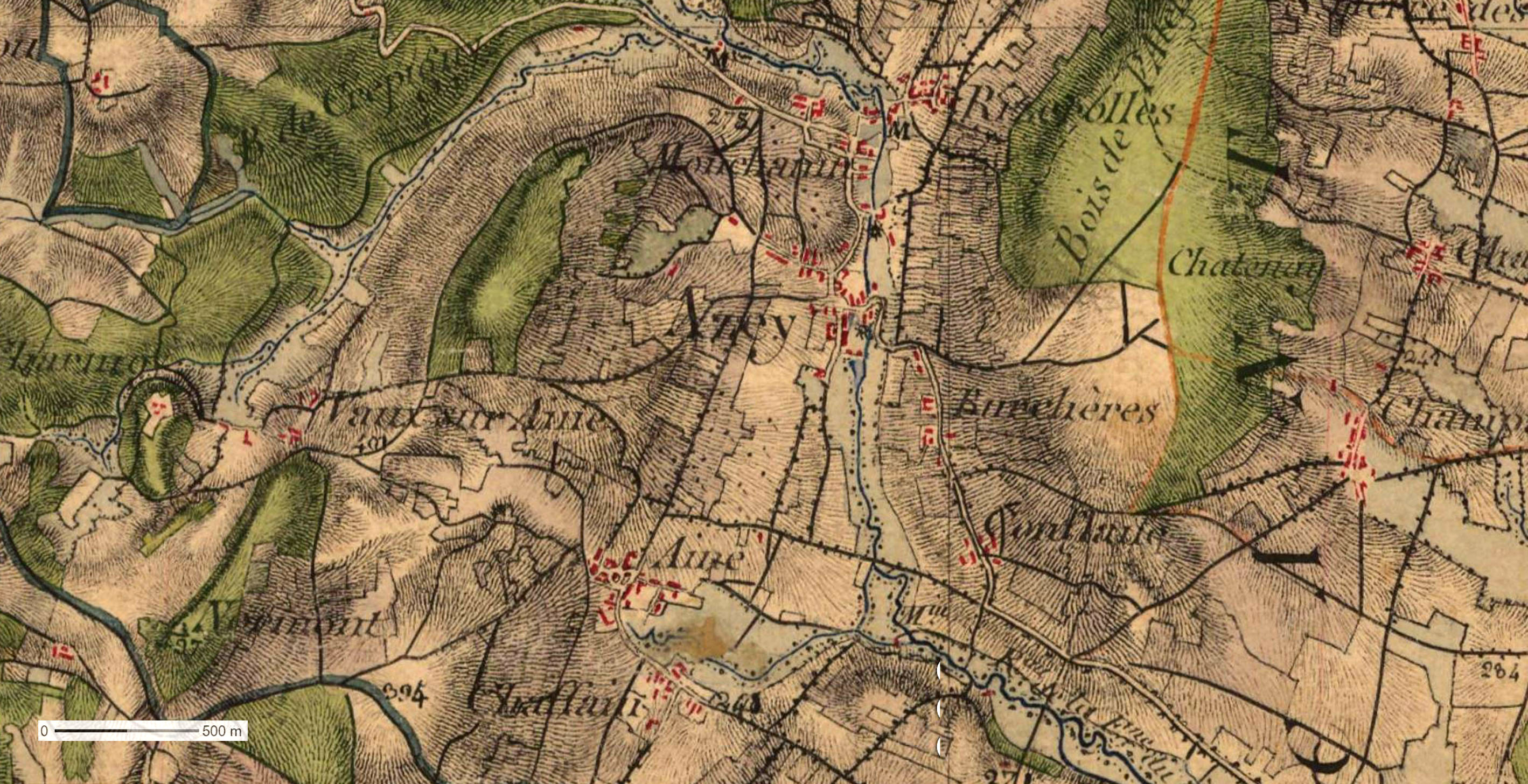 Côte Mâconnaise carte d'Etat-Major 1850