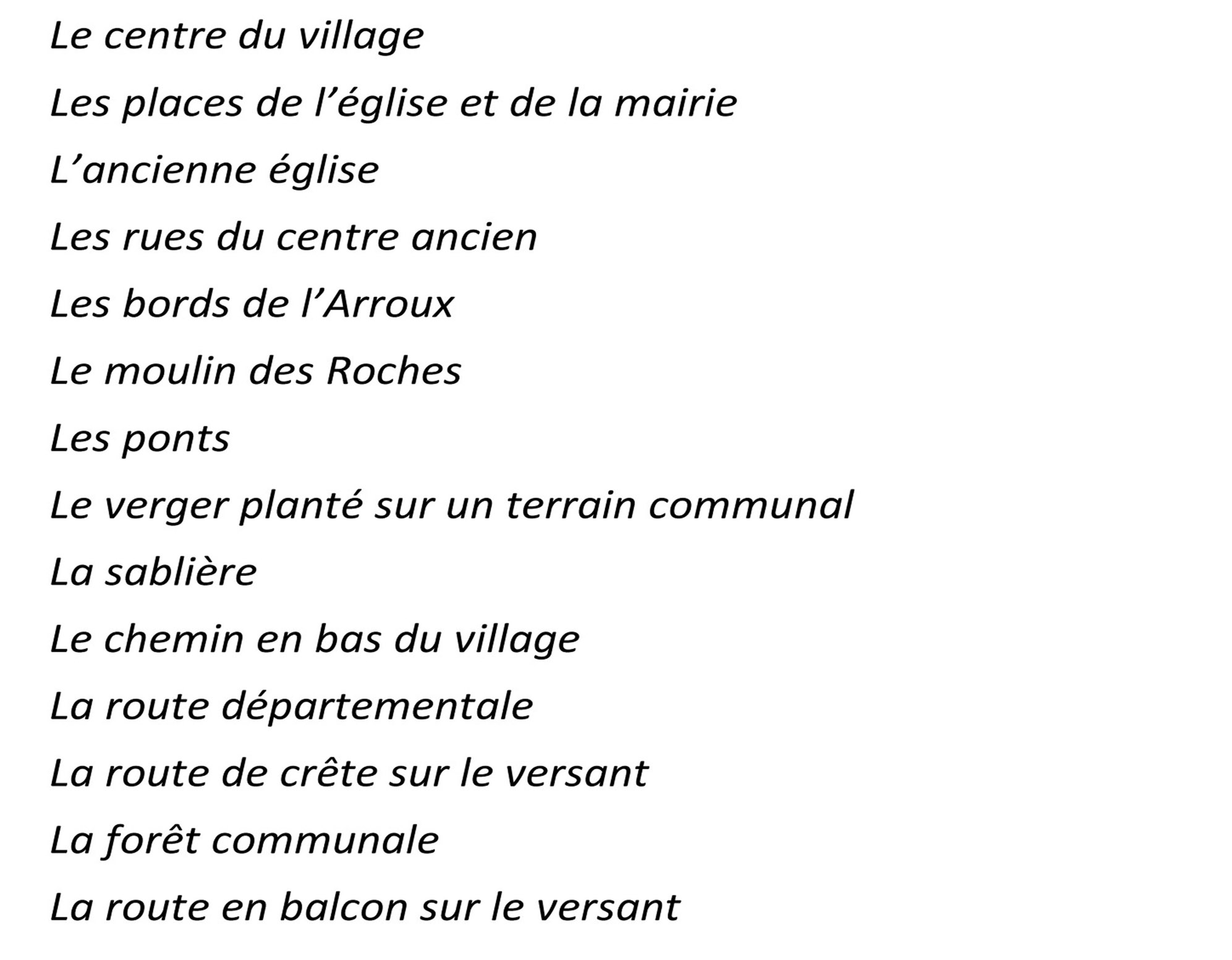Les lieux visités lors de l’atelier de Toulon-sur-Arroux