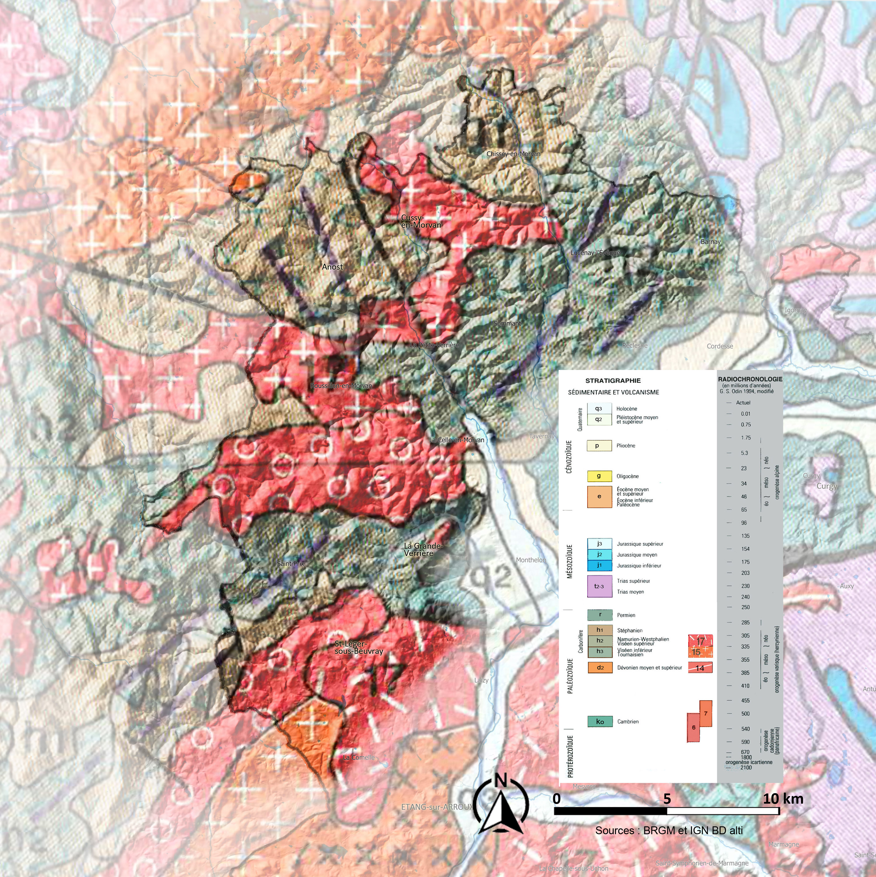 Morvan Oriental carte geol