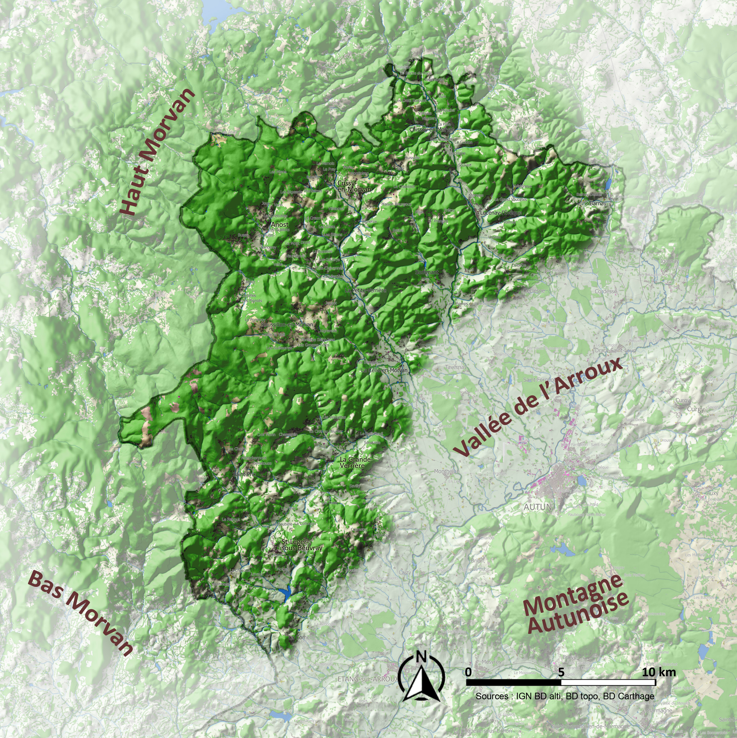 Morvan Oriental carte unité