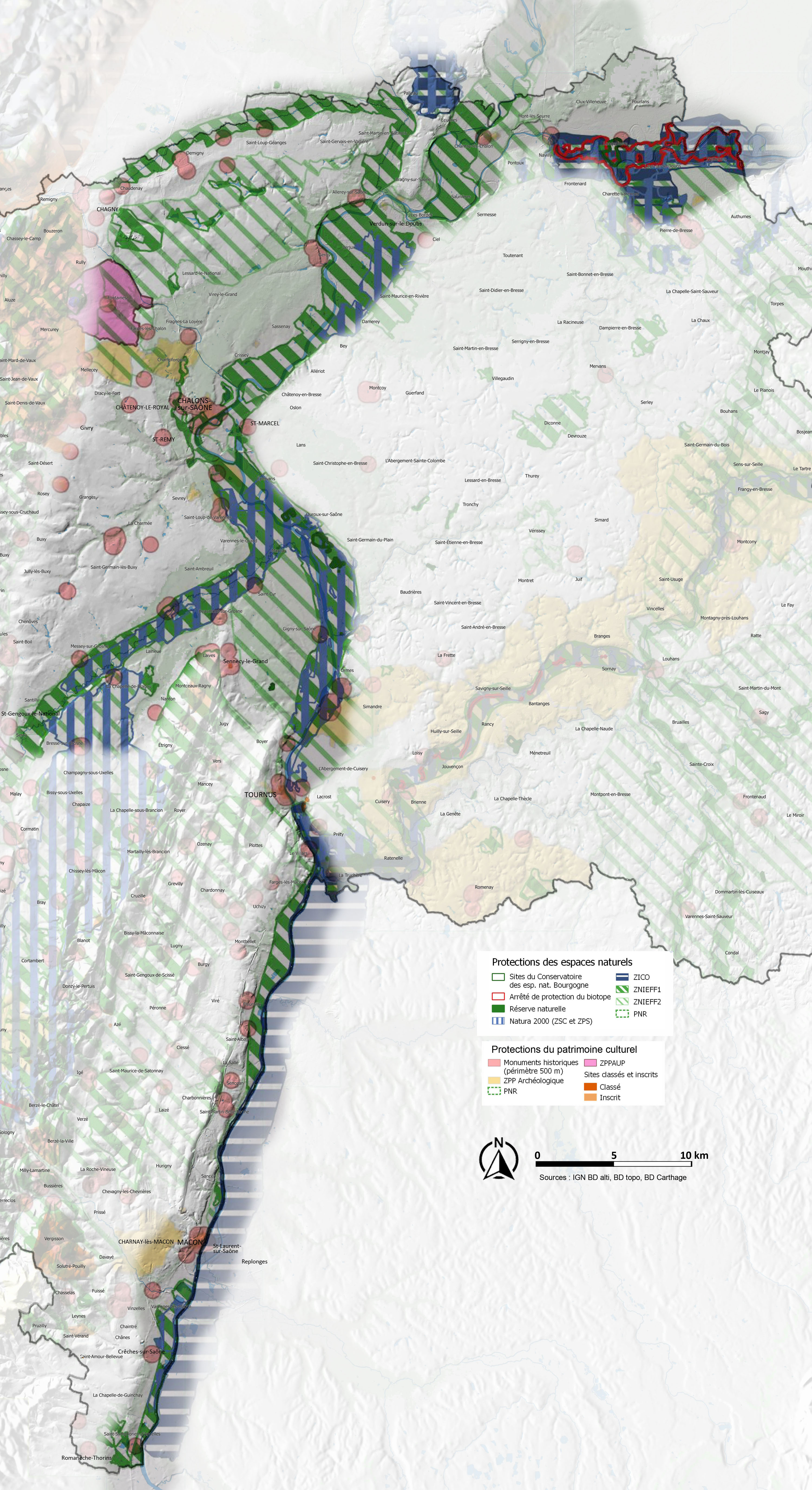 Vallée de la Saône carte patrimoine