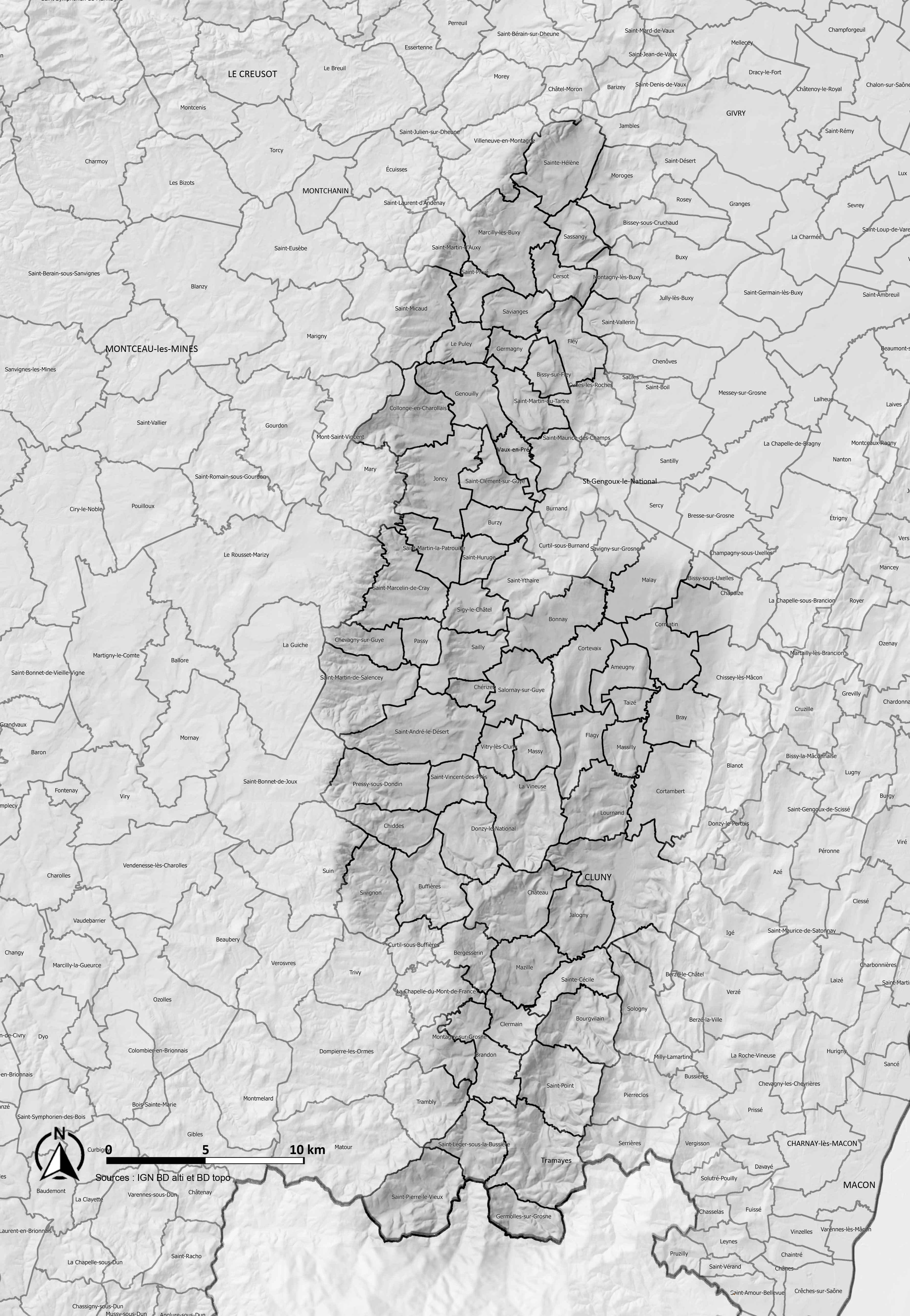 Les communes des Vallées du Clunisois Les communes des Vallées du Clunisois