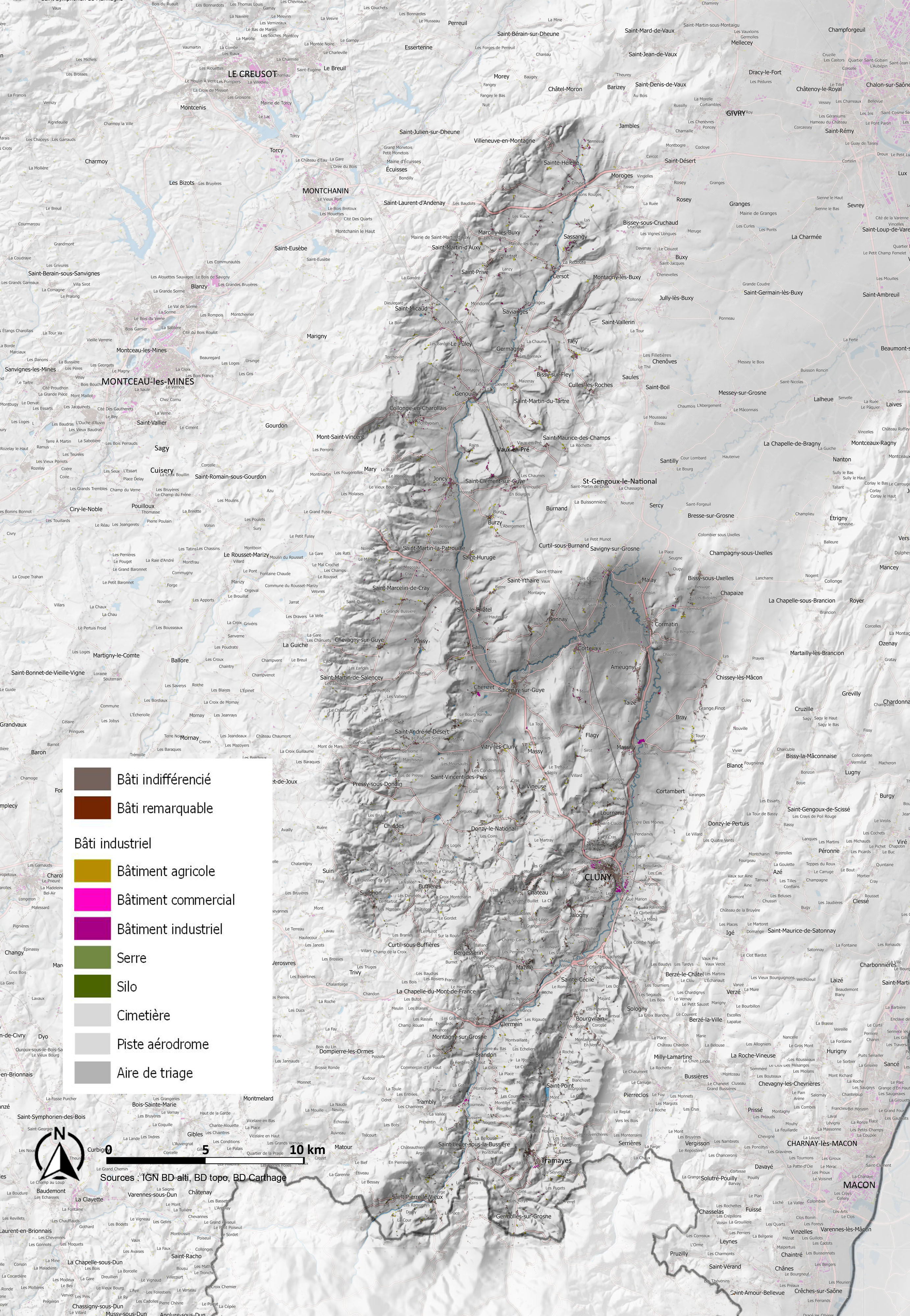 Vallées du Clunisois carte urbanisme